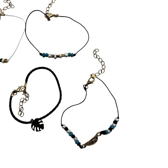 Geharty Strand Bracelet Stackable Set Of 5 For Women & Girls With Adjustable Cha - Picture 4 of 6